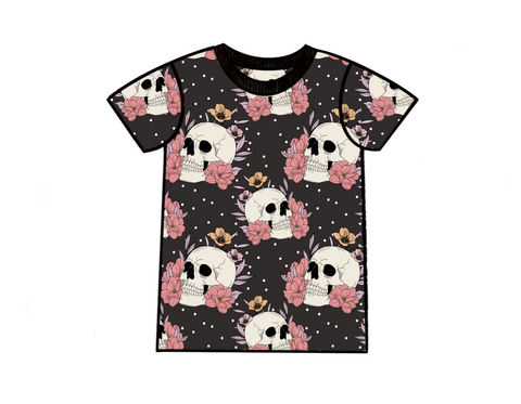 Flower Skull Adult T-Shirt