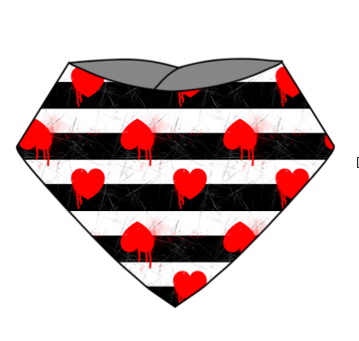 Heart Stripes Dribble Bib