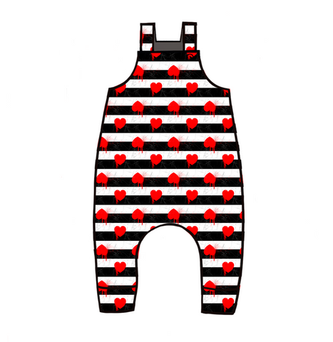Heart Stripes Dungarees