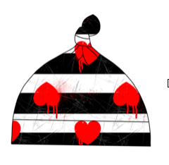 Heart Stripes Baby Hat