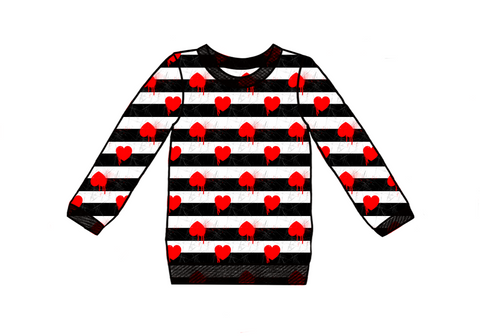 Heart Stripes Kids Sweater