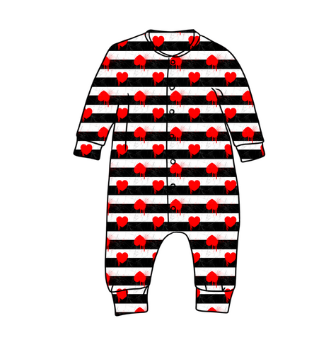 Heart Stripes Sleepsuit