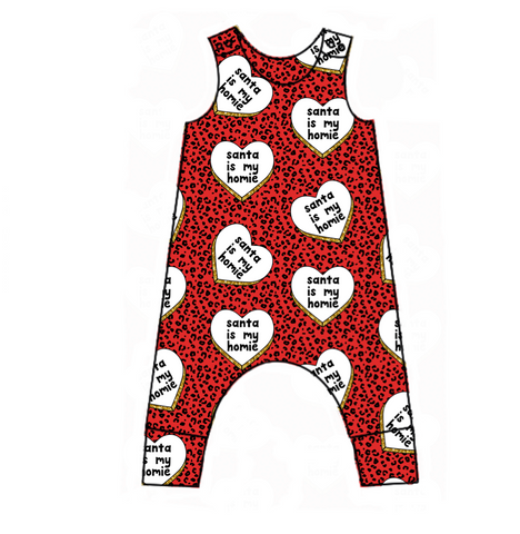 Santa Is My Homie Harem Romper
