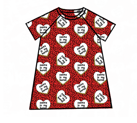 Santa Is My Homie Raglan Dress