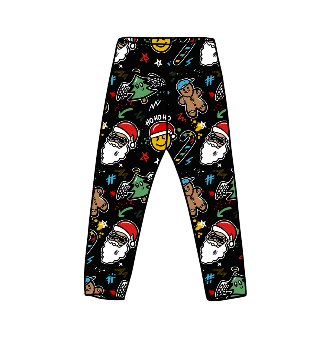 Bigger Kids Hip Hop Christmas Leggings