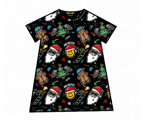 Hip Hop Christmas Raglan Dress