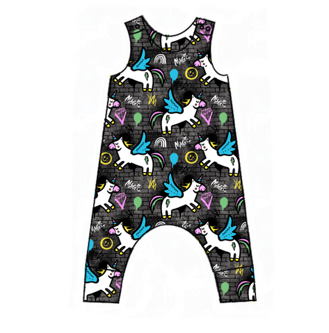 Street Unicorn Harem Romper