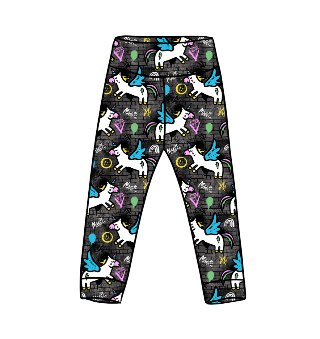 Bigger Kids Street Unicorn Leggings