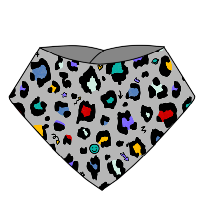 Rainbow Leopard Dribble Bib