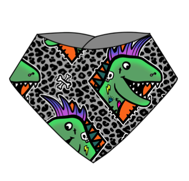 Dino Punk Dribble Bib