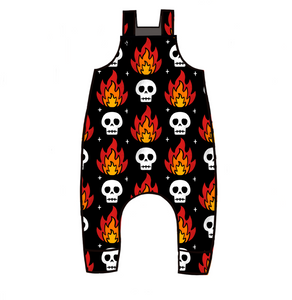 Skull Flames Dungarees