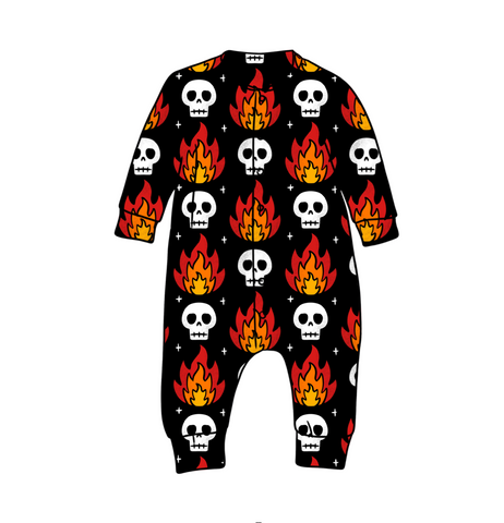 Skull Flames Sleepsuit