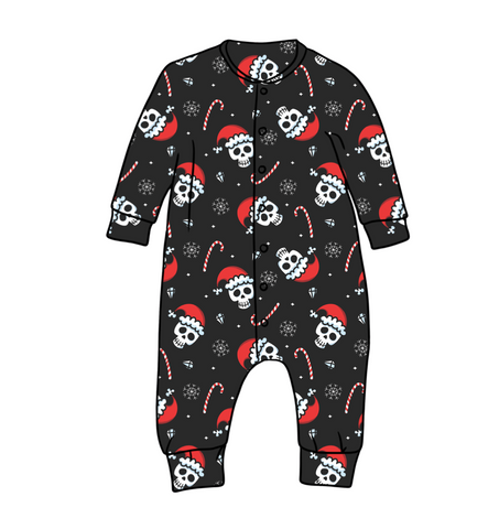 Xmas Skulls Sleepsuit
