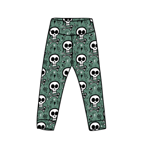 Green Skull Leggings