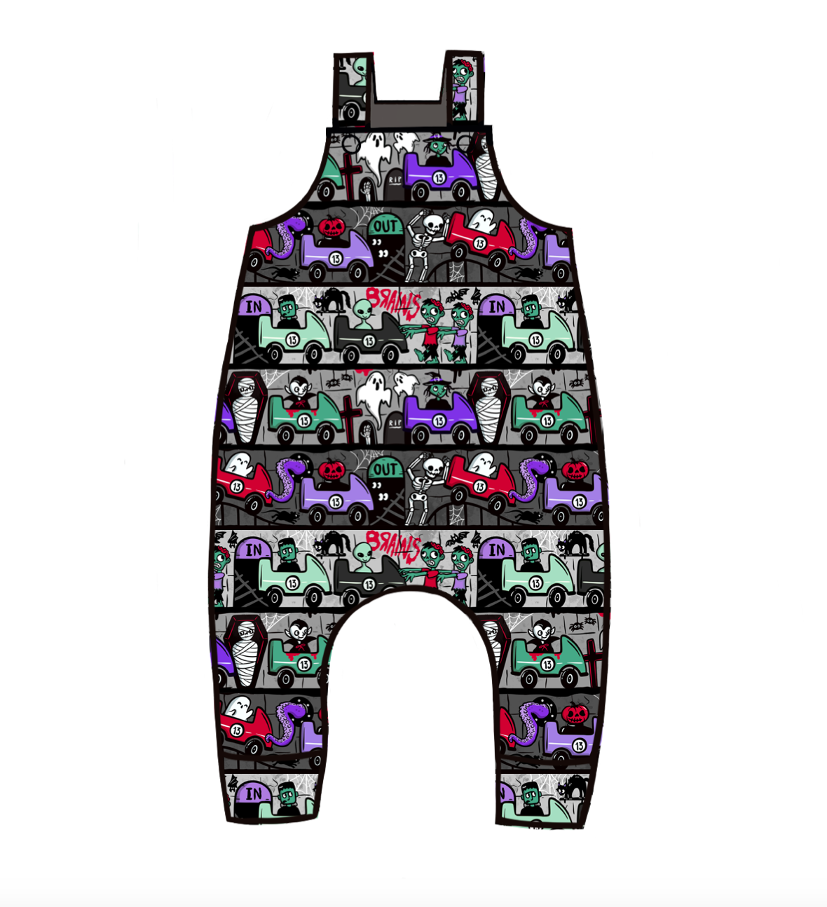 Ghost Train Dungarees