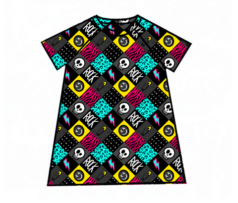 Diamond Rock Raglan Dress