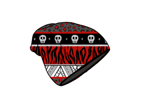 Red Stripes Beanie Hat