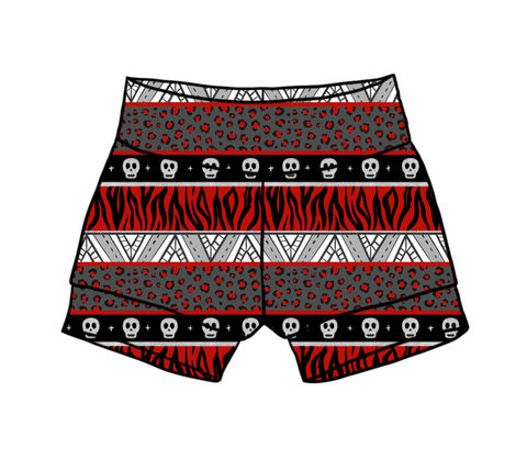 Red Stripes Shorts