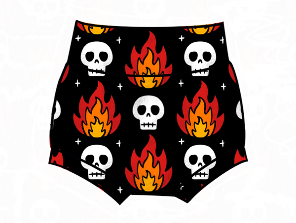 Skull Flames Bummies