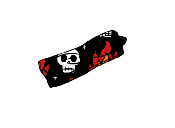 Skull Flames Headband