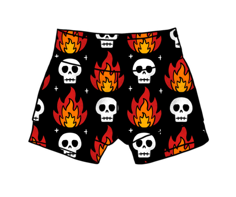 Skull Flames Shorts