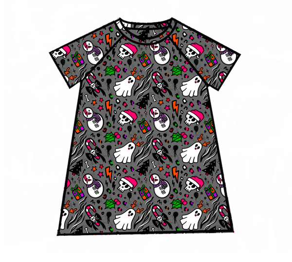 Spooky Crimbo Raglan Dress