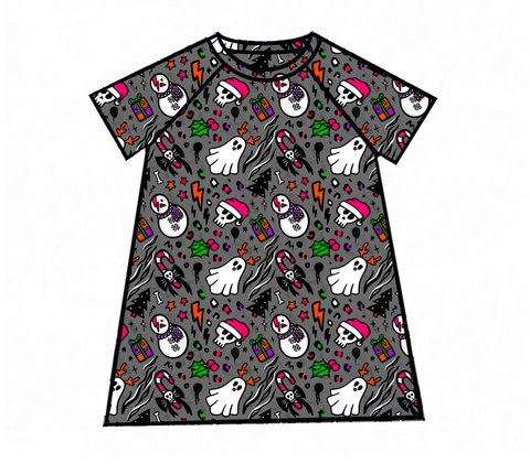Spooky Crimbo Raglan Dress