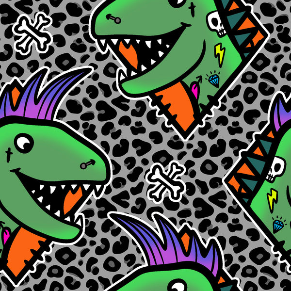 Dino Punk Adult T-Shirt