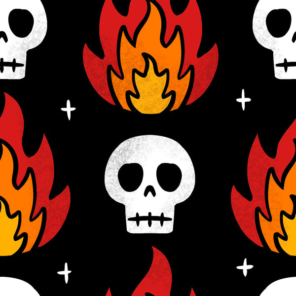 Skull Flames Sleepsuit