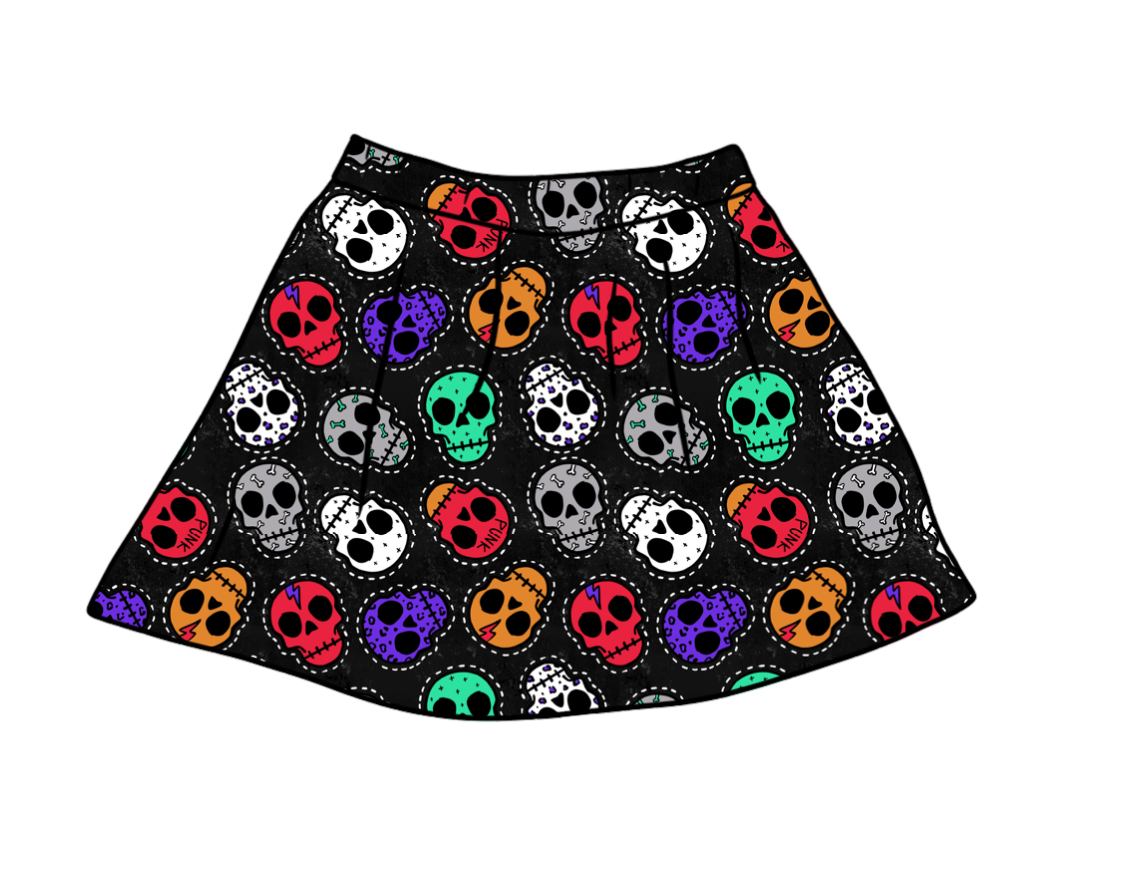 Skull Patches Skirt