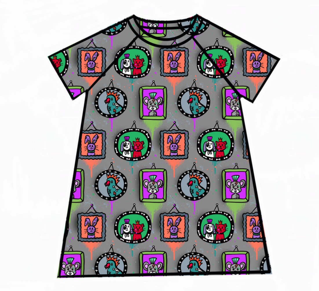 Punky Pals Raglan Dress