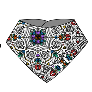 Skulls and Webs Dribble Bib