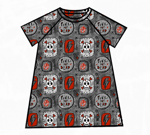 Punks Not Dead Raglan Dress