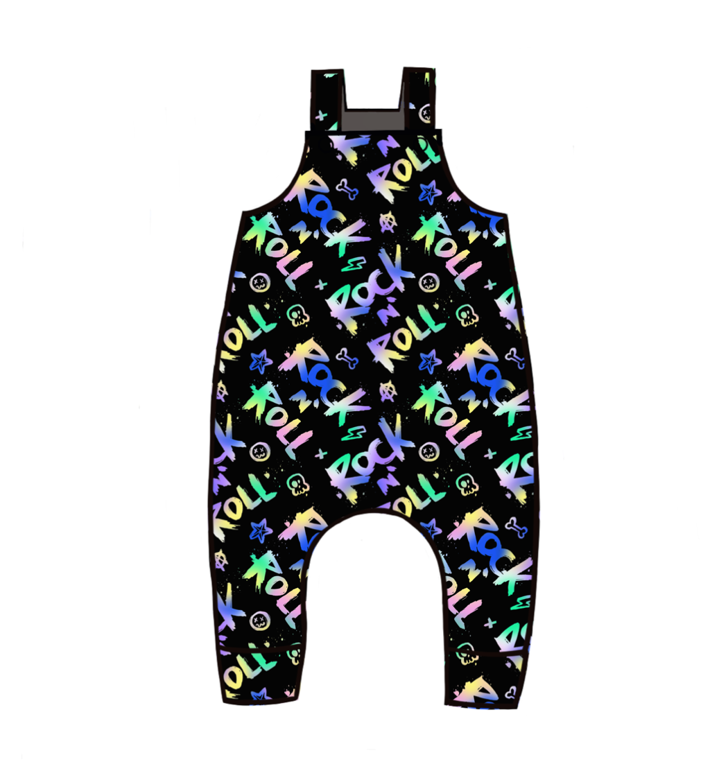 Rainbow Rock and Roll Dungarees