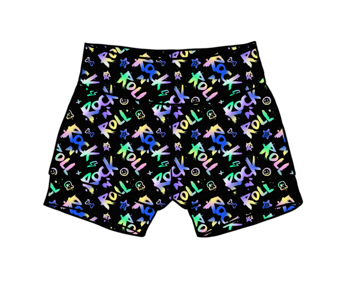 Rainbow Rock and Roll Shorts