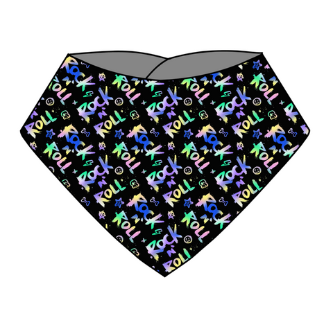 Rainbow Rock and Roll Dribble Bib