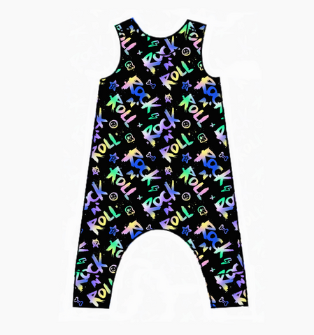 Rainbow Rock and Roll Harem Romper