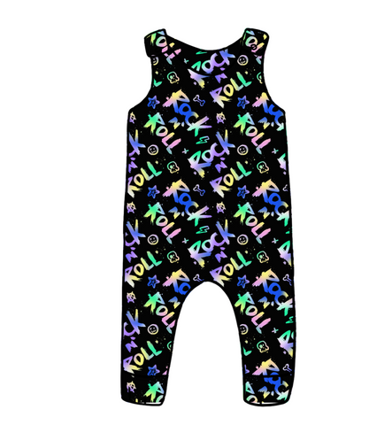 Rainbow Rock and Roll Romper