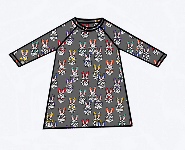 Leopard Eggs Raglan Dress
