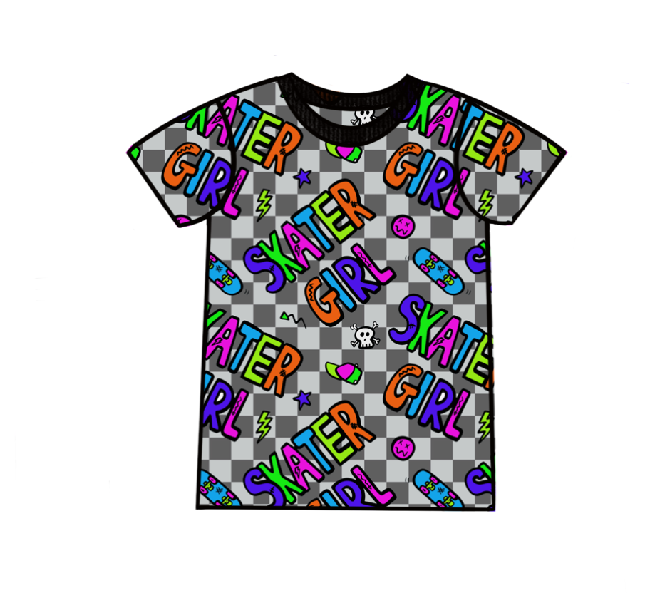 Skater Girl Adult T-Shirt