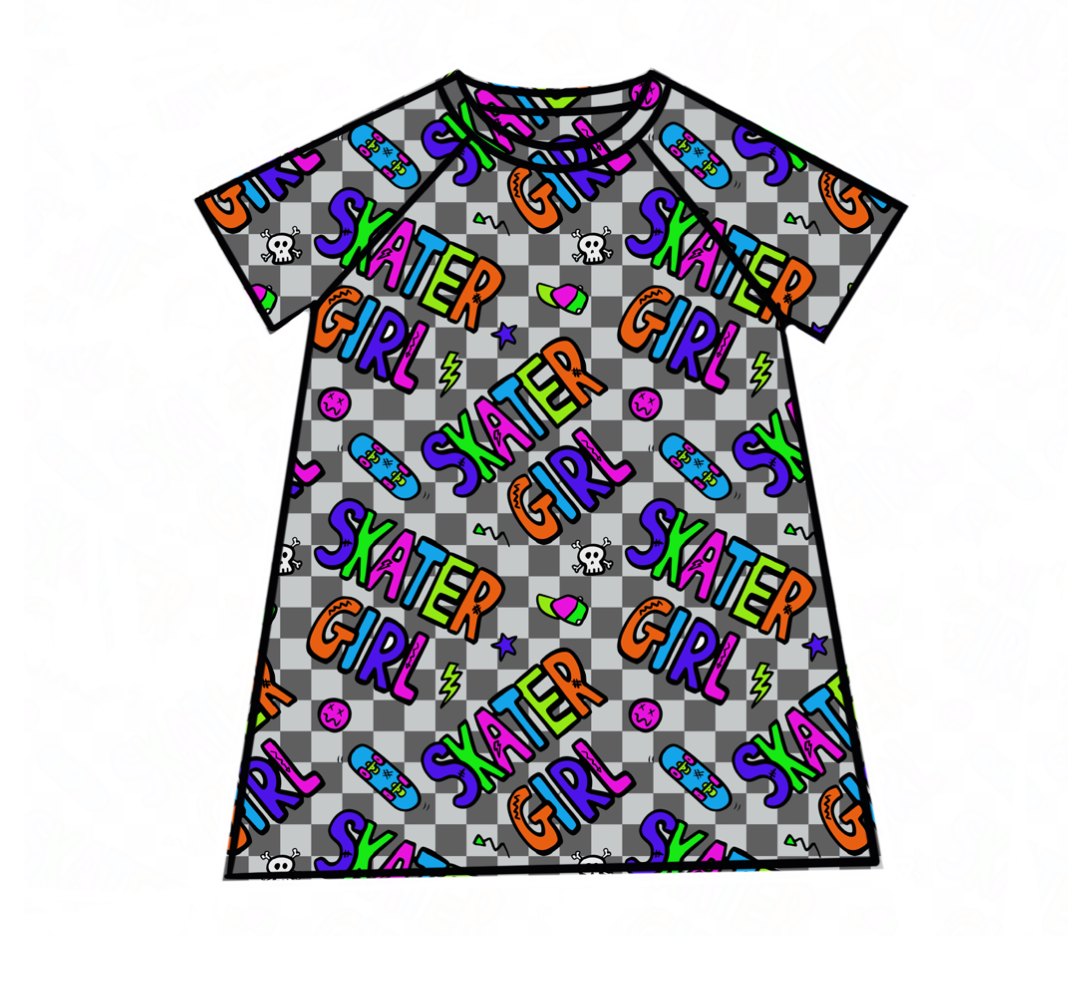 Skater Girl Raglan Dress