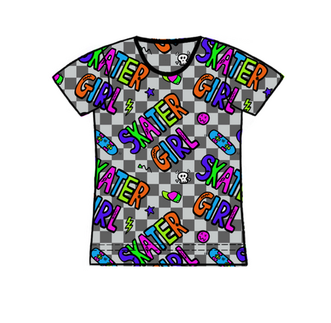 Skater Girl Womens T-Shirt