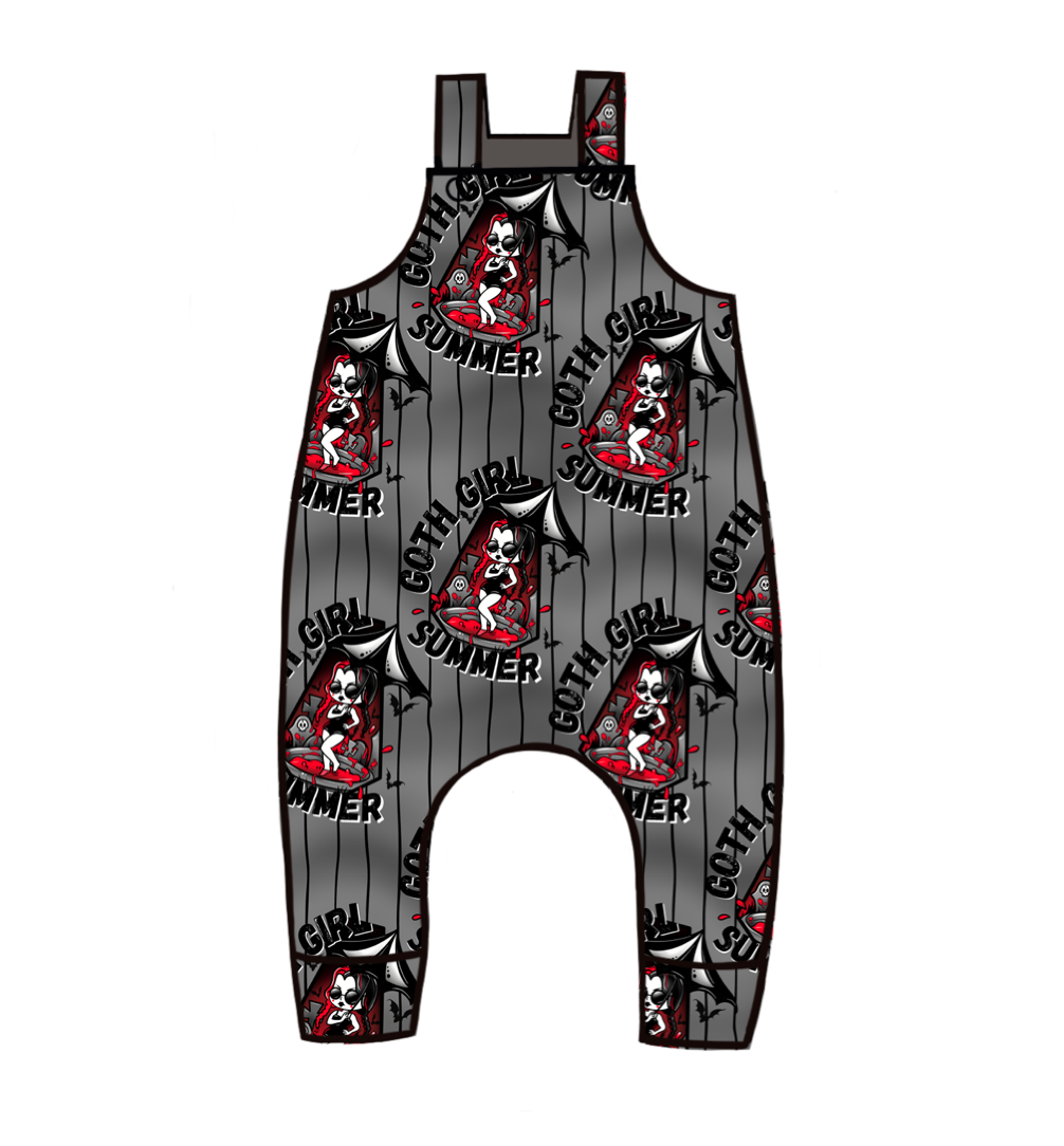 Goth Girl Summer Dungarees