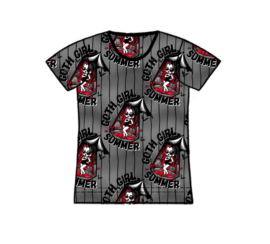 Goth Girl Summer Womens T-Shirt