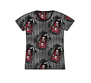 Goth Girl Summer Womens T-Shirt