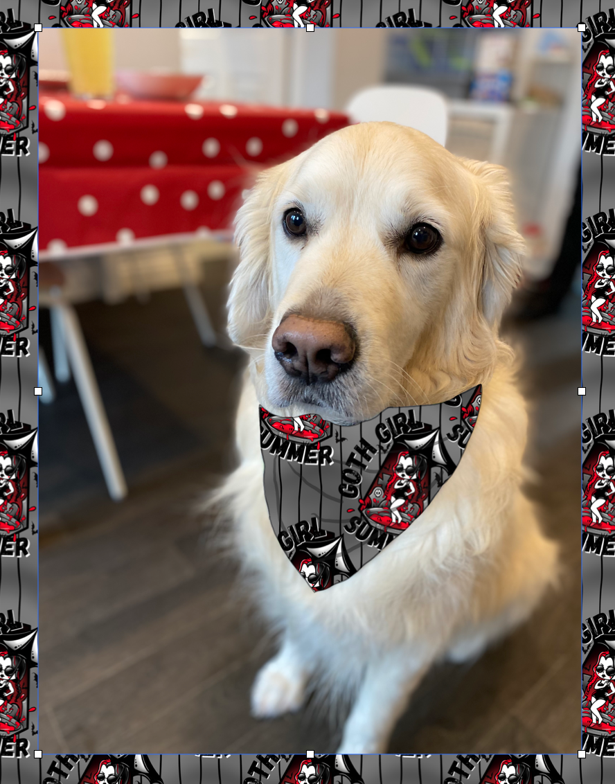 Goth Girl Summer Pet Bandana