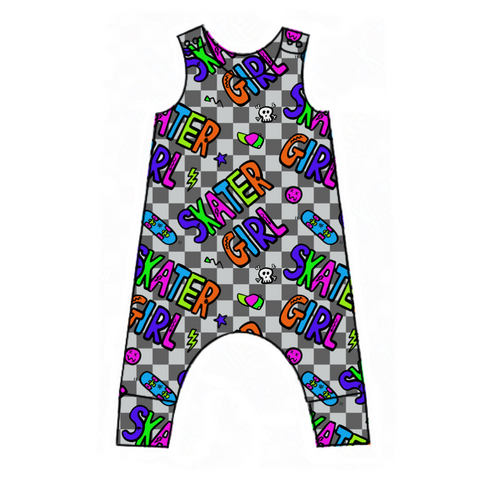Skater Girl Harem Romper