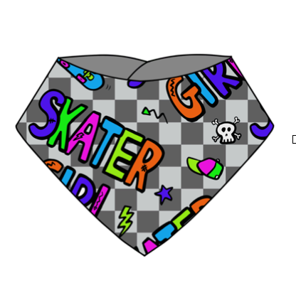 Skater Girl Dribble Bib
