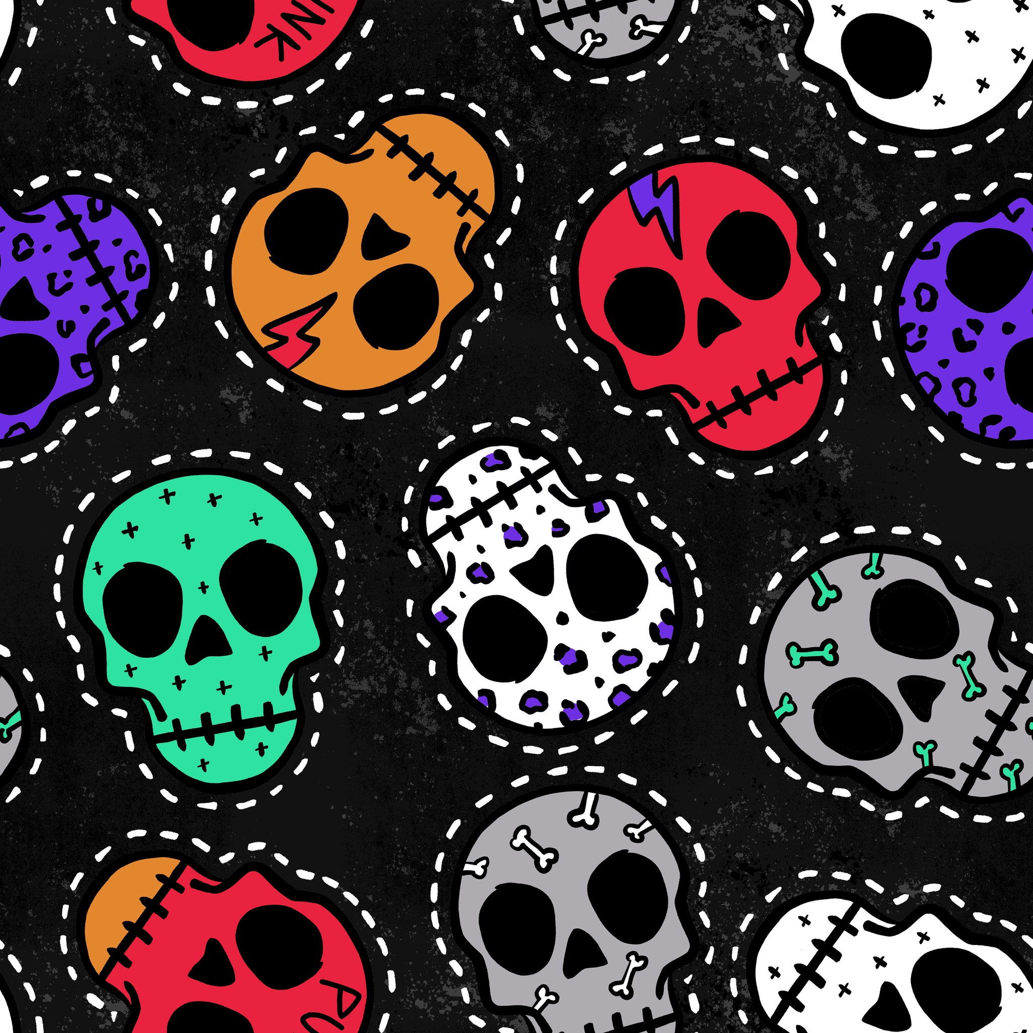 Skull Patches Lounge Set